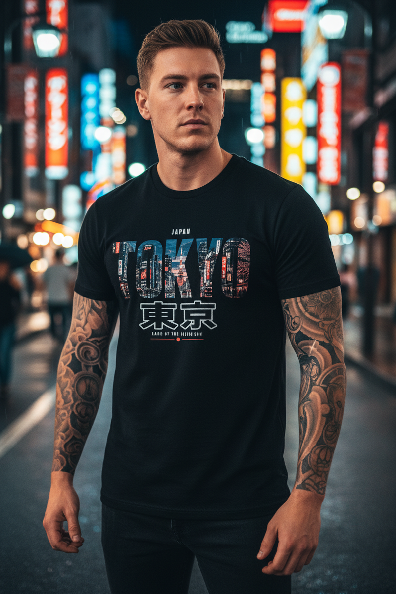 After Dark model bright shirt