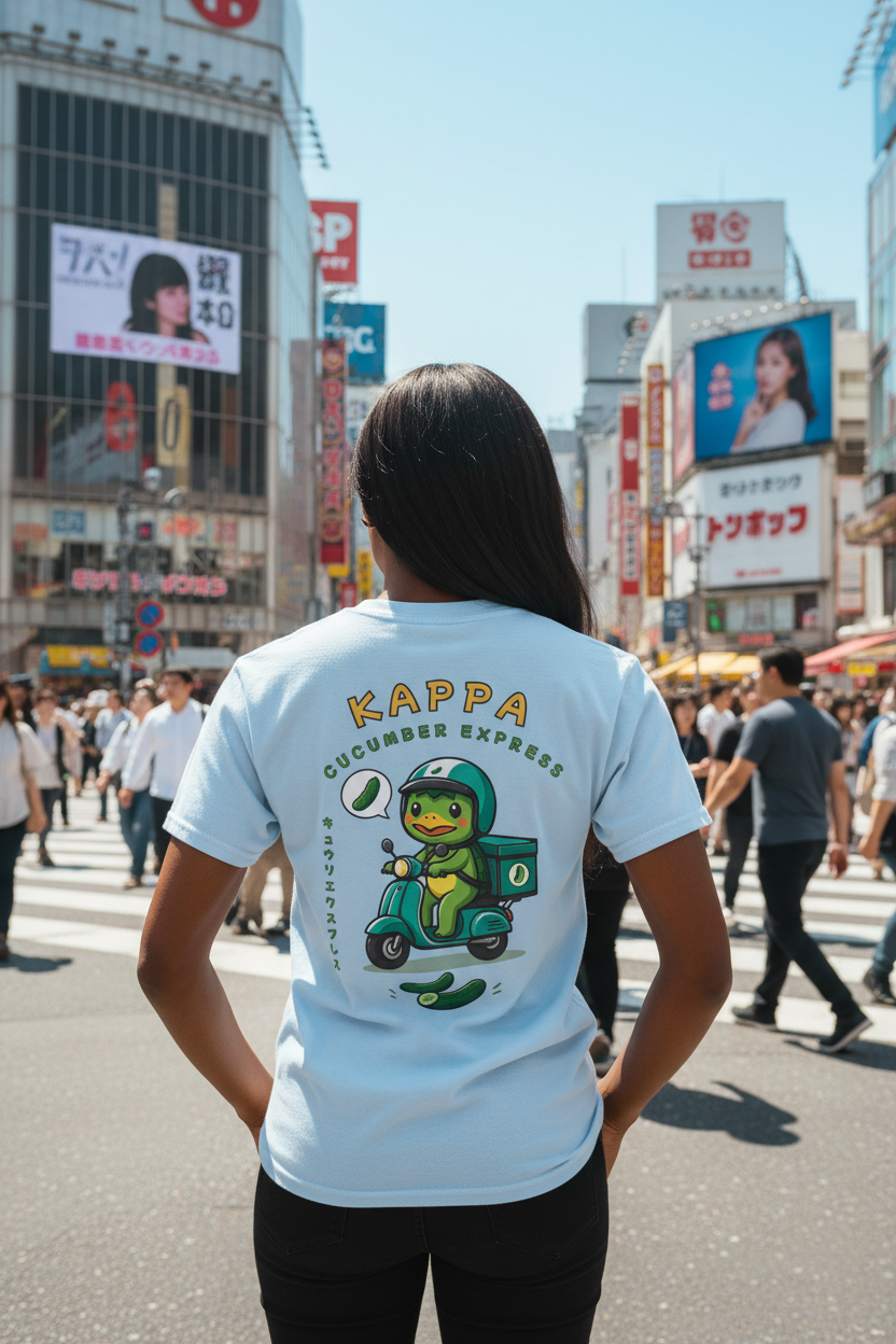 Kappa Cucumber Express Black Female Model Tokyo