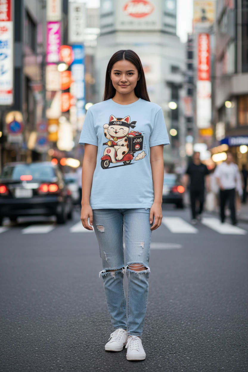 Lucky Cat Sushi Delivery - Girl Tokyo Street