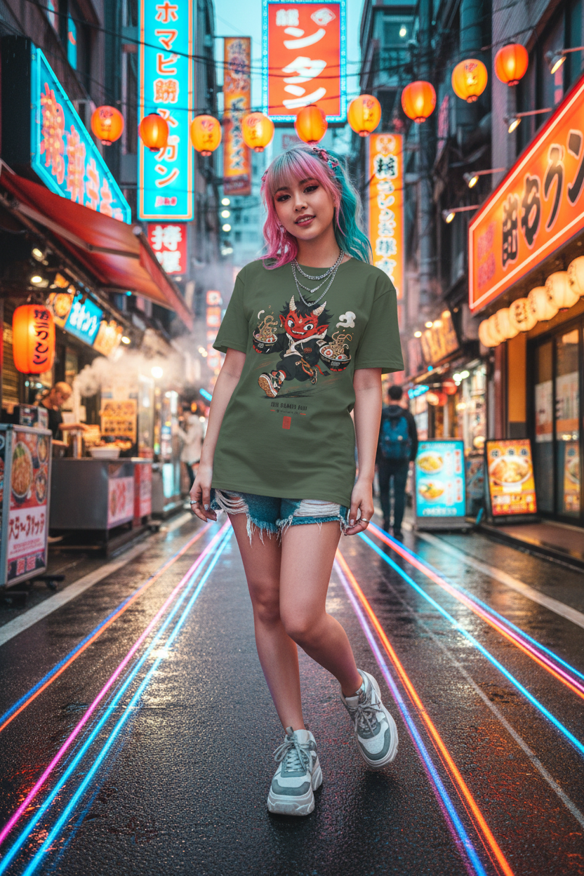 Oni Ramen Run Tokyo Full Shirt