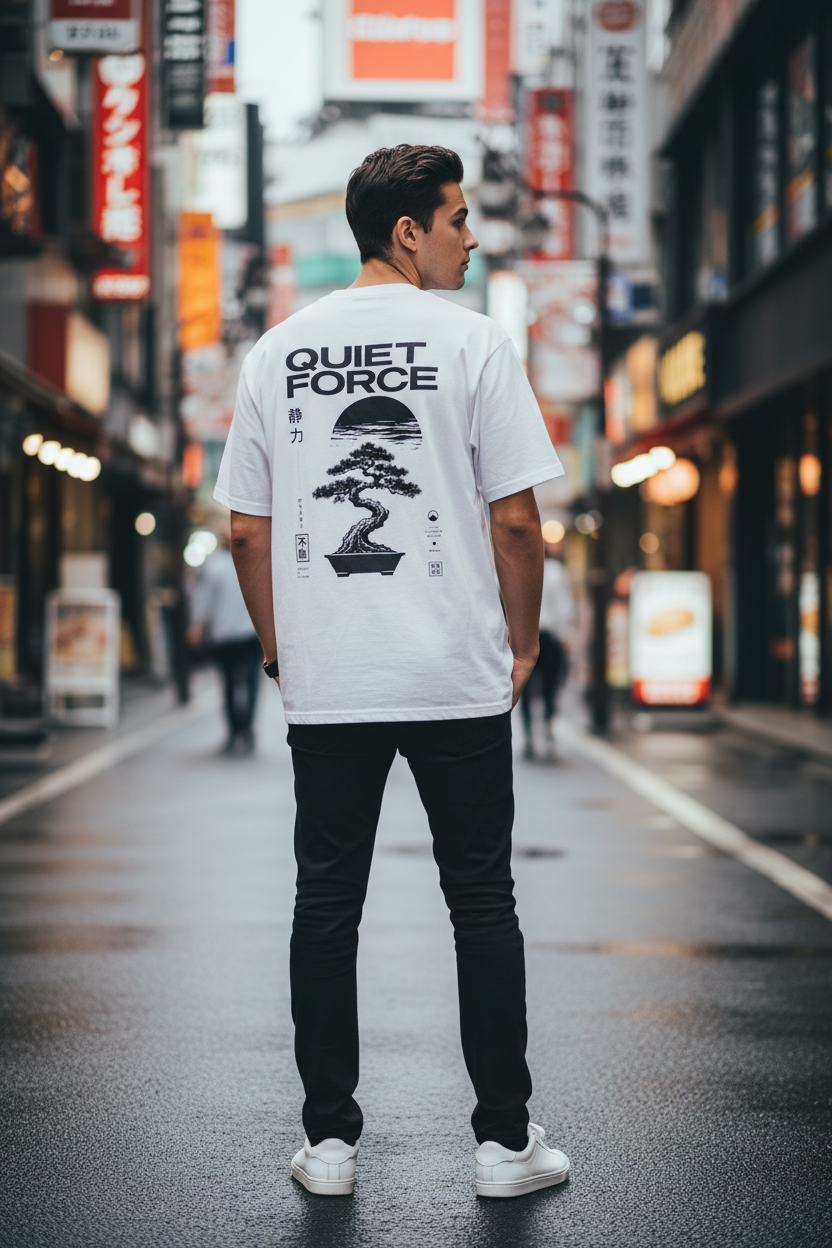Quiet Force - Cool Guy Back Shot Tokyo Street