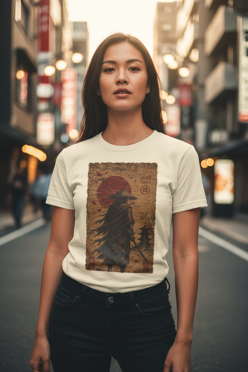 Samurai Cream Tee Girl