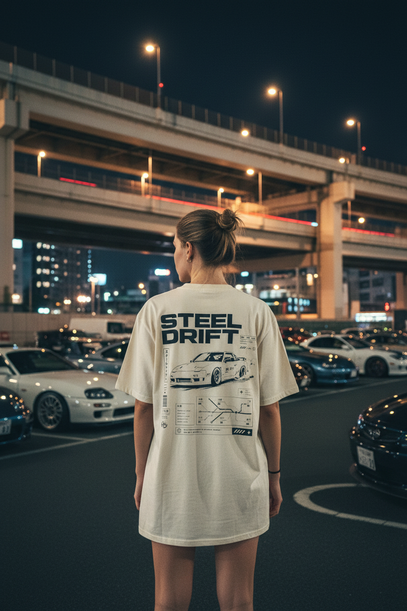 Steel Drift Cream - Hot Girl Daikoku PA Back Shot