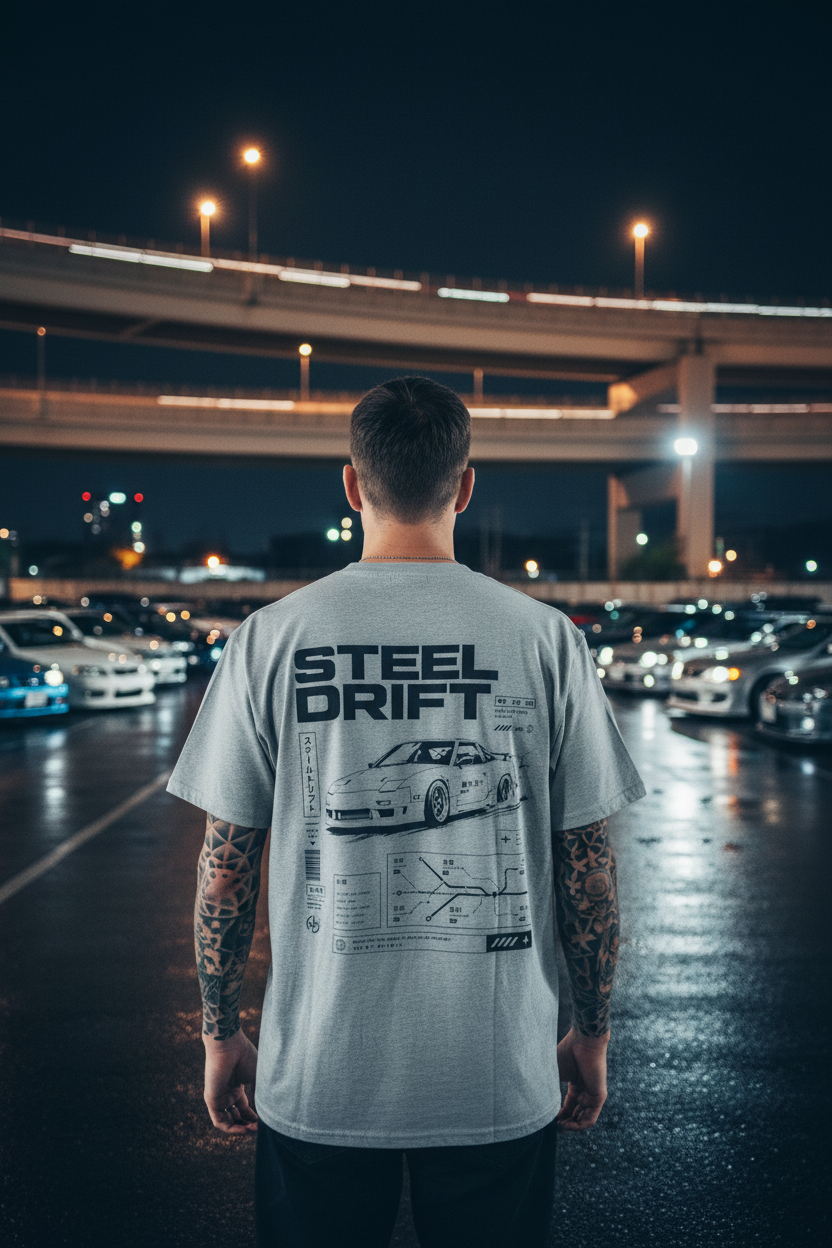 Steel Drift - Tattooed Guy Daikoku PA Back Shot